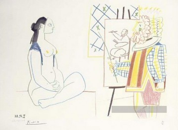 L’artiste et son modèle L artiste et son modele II 1958 cubiste Pablo Picasso Peinture à l'huile